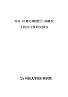 雞西x焦化有限責任公司焦化工程建設可行性研究報告.doc